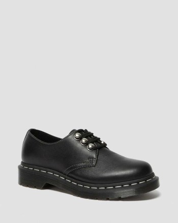 Dr Martens 1461 Hardware Leather Oxfordky Damske Čierne | 3902-DUCTK